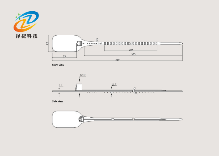 一次性塑料封條扎帶ZJ-PS119實(shí)拍展示圖三